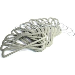 Velvet Clothes Hangers 12" X 8" Lot of 14 Gray Color Premium Non-Slip